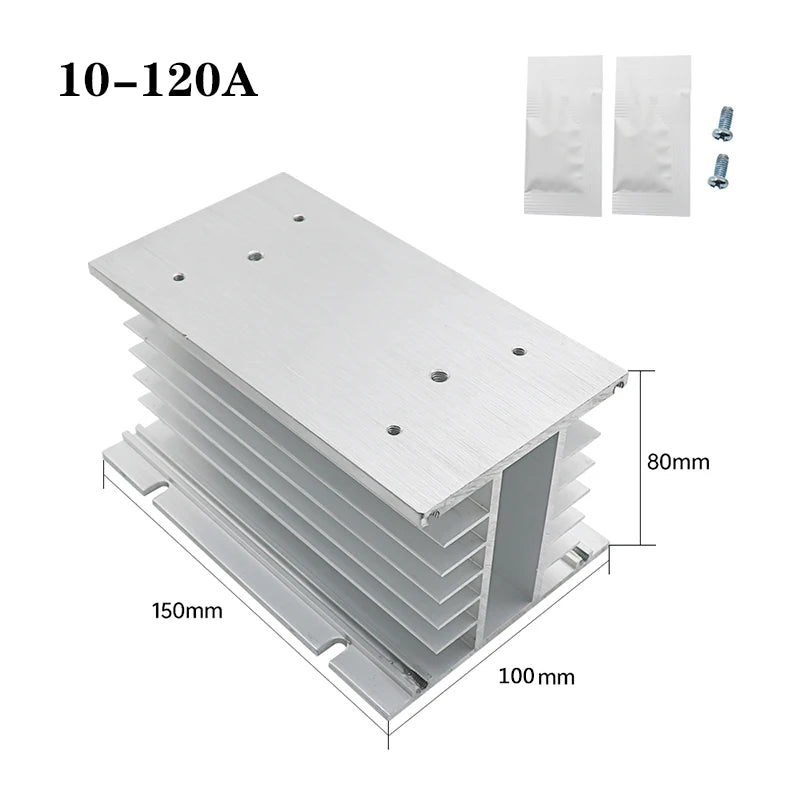 TSR  SSR-10DA SSR-40DA SSR 25A 60A 80A 100A Three Phase SSR Solid State Relay DC Control AC 480V 5-32V Input Aluminum Heatsink