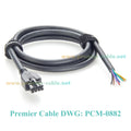 Mini-Fit Jr. 4.2mm 8Pin Female Receptacle to Open End Cable Dual Row 8 Circuits Power & Signal Cable Compatible Molex 39-01-2080