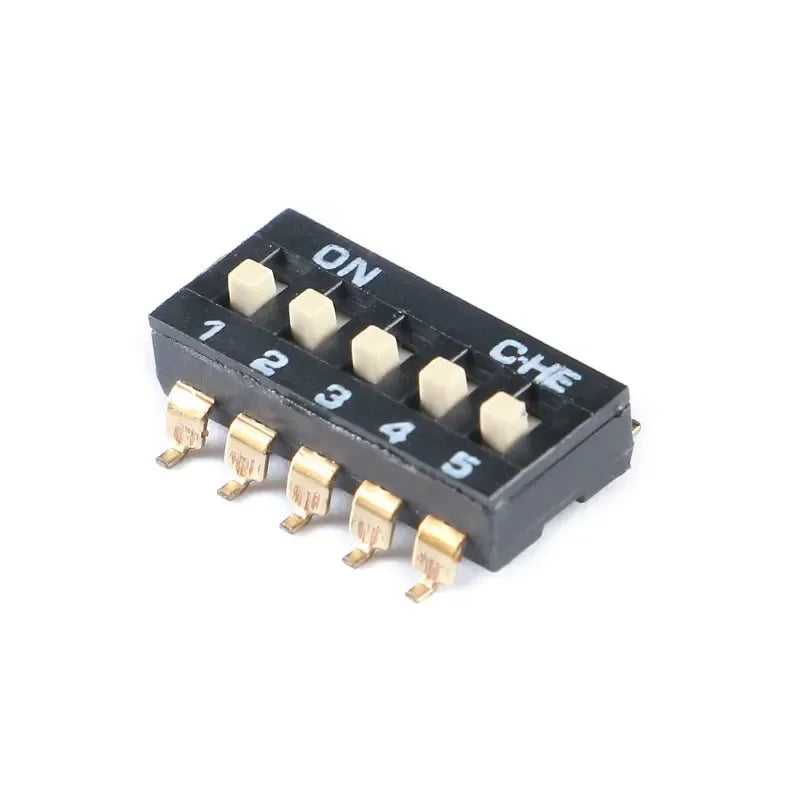 Slide Type SMT SMD Dip Switch Toggle 2.54mm 2Row 4Pin 2 Position/8 Pin 4 Position/ 16Pin 8 Position black Switch Gold Plated Pin