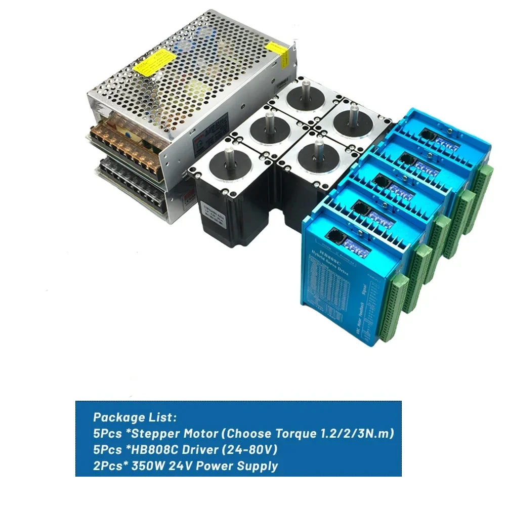 1/2/3/4/5 Axis Kit Nema23 Closed Loop Stepper Motor 1.2Nm/2Nm/3 Nm DC Hybird Servo With Encoder Motor Drive Kit  For CNC