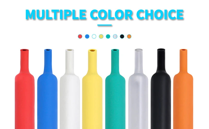 1~20m 3:1 Heat Shrink Tubing With Glue Transparent 1.6~ 50mm Double Wall Adhensive Lined Wire Polyolefin Cable Sleeve Waterproof