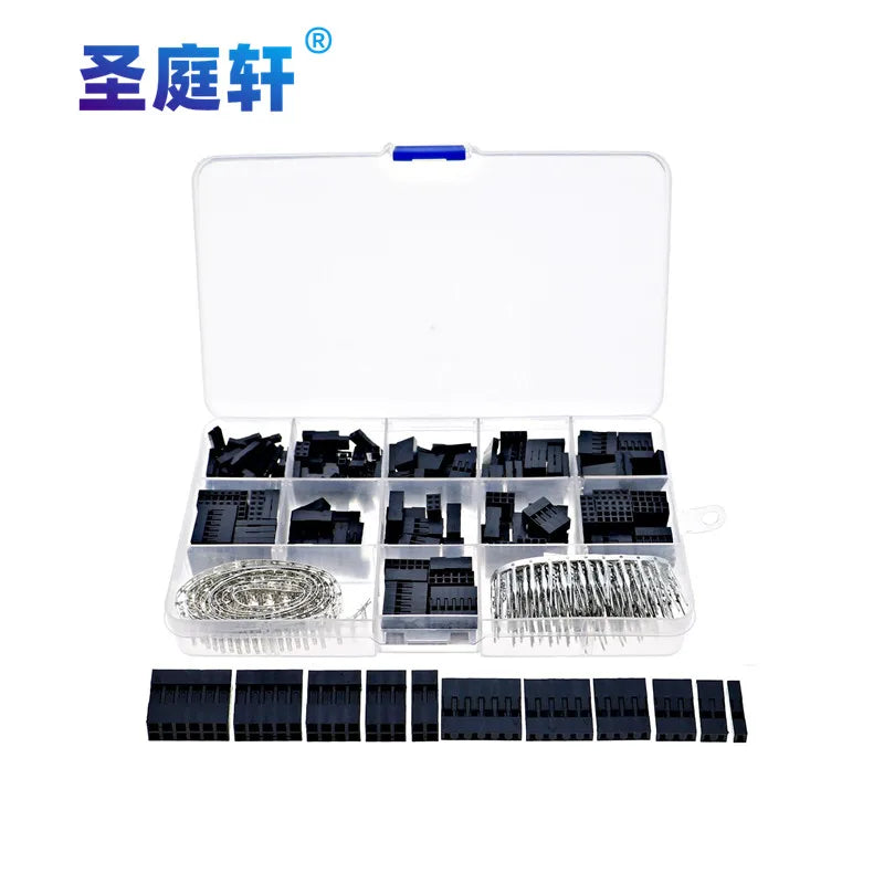 310Pcs/620PCS 2.54mm Male+Female Dupont Wire Jumper Line Cable 1/2/3/4/5/6/8 Pin Header Connector Housing Electronic DIY Kit
