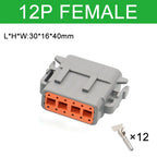 Deutsch Connector DTM Waterproof Automobile Connector With Terminal Male Female Plug&Socket DTM04-2/3/4/6/8/12P DTM06