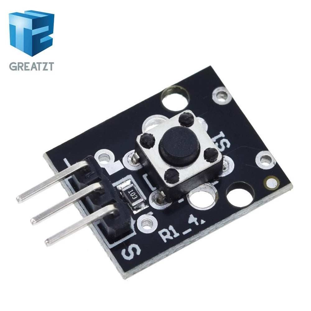 GREATZT  KY-004 3pin Button Key Switch Sensor Module for Arduino Diy Starter Kit 6*6*5mm 6x6x5mm KY004
