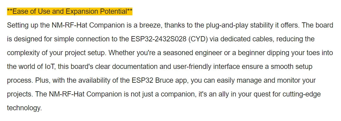 NM-RF-Hat Companion Hat Multi-Band RF for CYD Bruce TX/RX NRF24 PN532 CC1101 ESP32-2432S028 IR Power Mgmt 433M TF Slot OOK