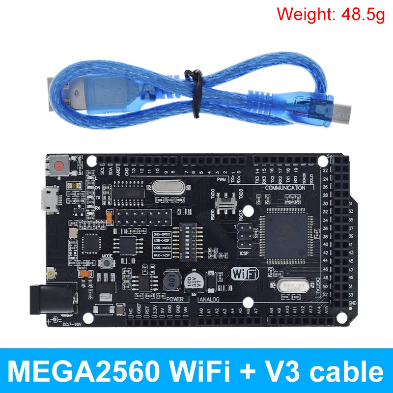TZT Mega2560 ATMEGA16U2 / Pro Mini MEGA 2560 Mega+WiFi R3 ATmega2560 CH340G For Arduino Mega R3 Development Board ESP8266