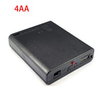 1/2PC 4XAA USB Battery Box For 5V LED Strip Lights USB Mini Power Supply Battery Box With Cover And Switch