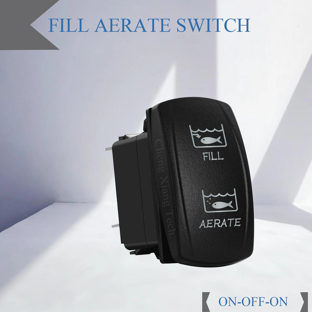 12V Arrow Up Down Rocker Switch White Led 7Pin On-Off-On, Momentary (On)-Off-(On) Toggle Switch Waterproof DPDT Button Switch