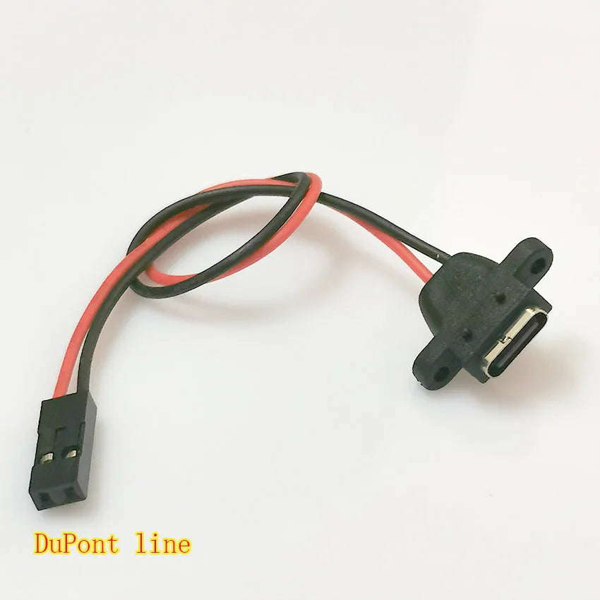 USB 3.1 Connector Type-C 2Pin SMD SMT Welding Wire Female Waterproof Female Socket Rubber Ring High Current Fast Charging Port