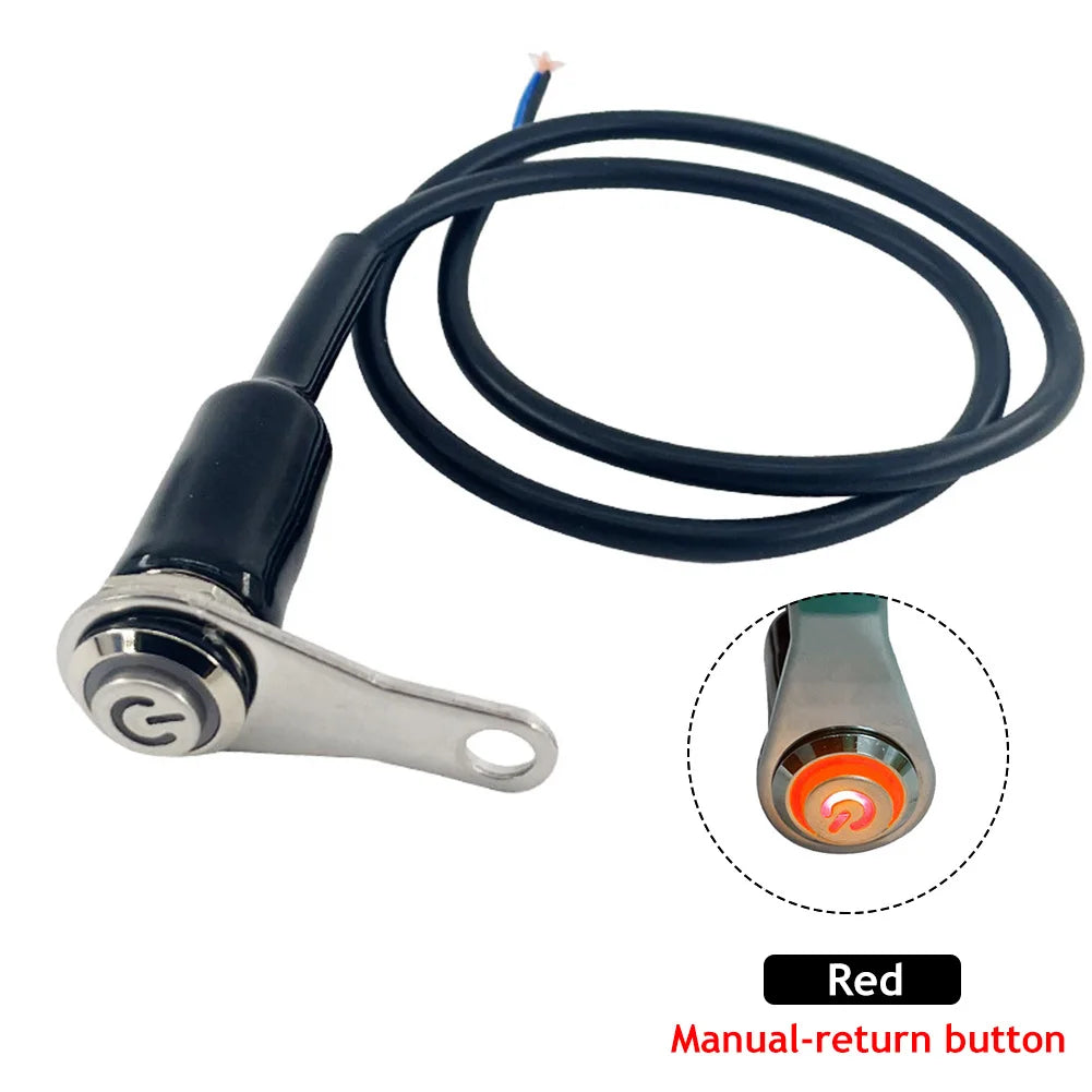 LED Motorcycle Switch ON+OFF Handlebar Mount Aluminum Alloy Waterproof 12V Fog Light Lamps Motorbike Horn Push Button Switch