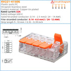 Mini Fast Wire Connector Terminal 25/50/100 PCS Set Compact Plug-in Home Wiring 0.08-4.0mm Universal Cabler for Electronics
