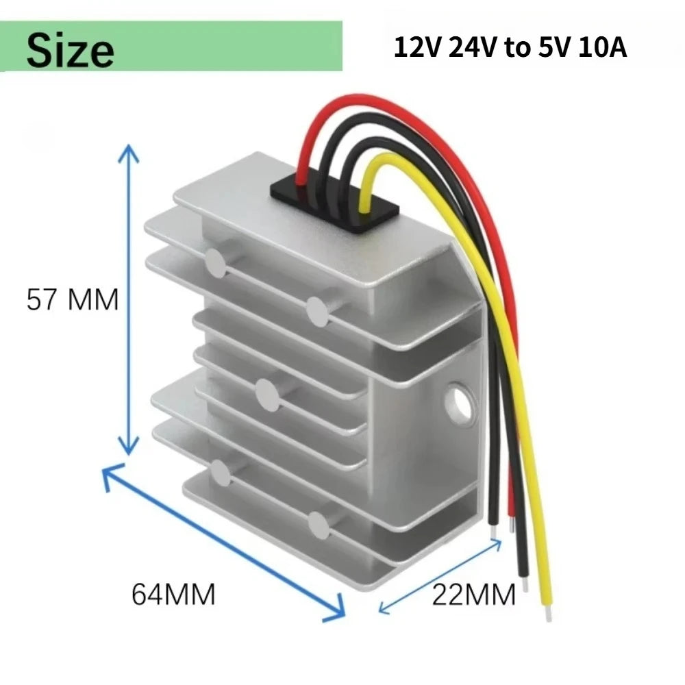 12V 24V to 5V 3A 5A 10A 8-36V to 5V Step Down Power Converter 8-36V Buck to 5V Supply Switching Power for Car Quality Toys
