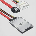 SATA Female Combo 7+15 Pin Data Cable And Power To SATA 7Pin+4 Pin Molex Serial ATA Lead Cable Power Adapter 30cm 50cm