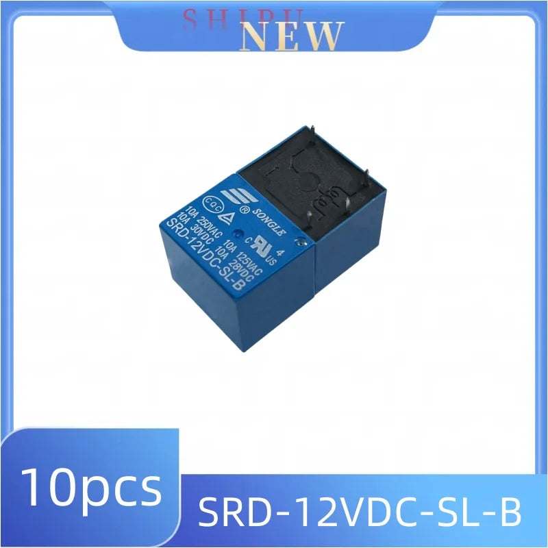 10pcs，SRD-03VDC-SL-C Relay SRD-05 SRD-05VDC-SL-B SRD-24VDC-SL-A SRD-12VDC-SL-C SL C 10A 250VAC 5PIN 3V 5V 9V 12V 24V 48V p