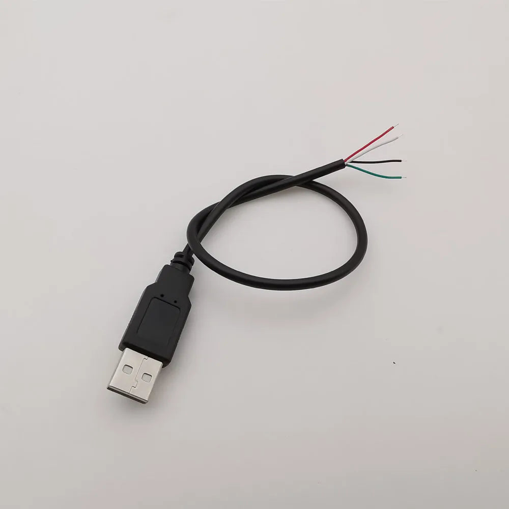 2 Pin 4 Pin Wire 5V USB 2.0 A Male Female Power Plug Pigtail Cable Jack Charging Cord Extension Connector 0.3m 1m 2m