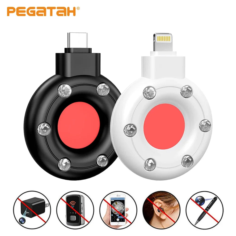 Portable Camera Detector Mobile Phone USB IR Alarm for Outdoor Travel Hotel Rental Anti Candid Hidden Camera Finder Led Light
