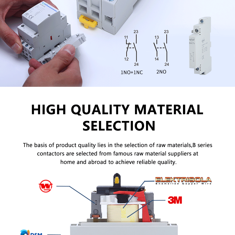 Ac Contactor 220V Din Rail Modular Single Phase 16A 25A Mini 24V 220 V 2No 2Nc 110V Electric 230V Silent Electronic Relay Rele D
