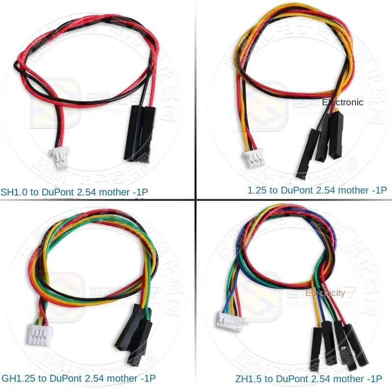 5Pcs SH1.0mm/1.25/GH1.25/1.5/PH2.0mm/HY2.0/2510/XH2.54mm To DuPont Wire 2.54 2-6P Cable Male Female Jumper Wire Connecting Cable