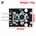 KY-004 3Pin Tactile Switch Module 6x6x5mm, Push Button for Arduino DIY Mini Projects