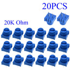 5-100pcs 3386P-1-103 1k 2k 5k 10k 20k  0.5W, 1/2W PC Pins Through Hole Trimmer Potentiometer Cermet 1 Turn Top Adjustment