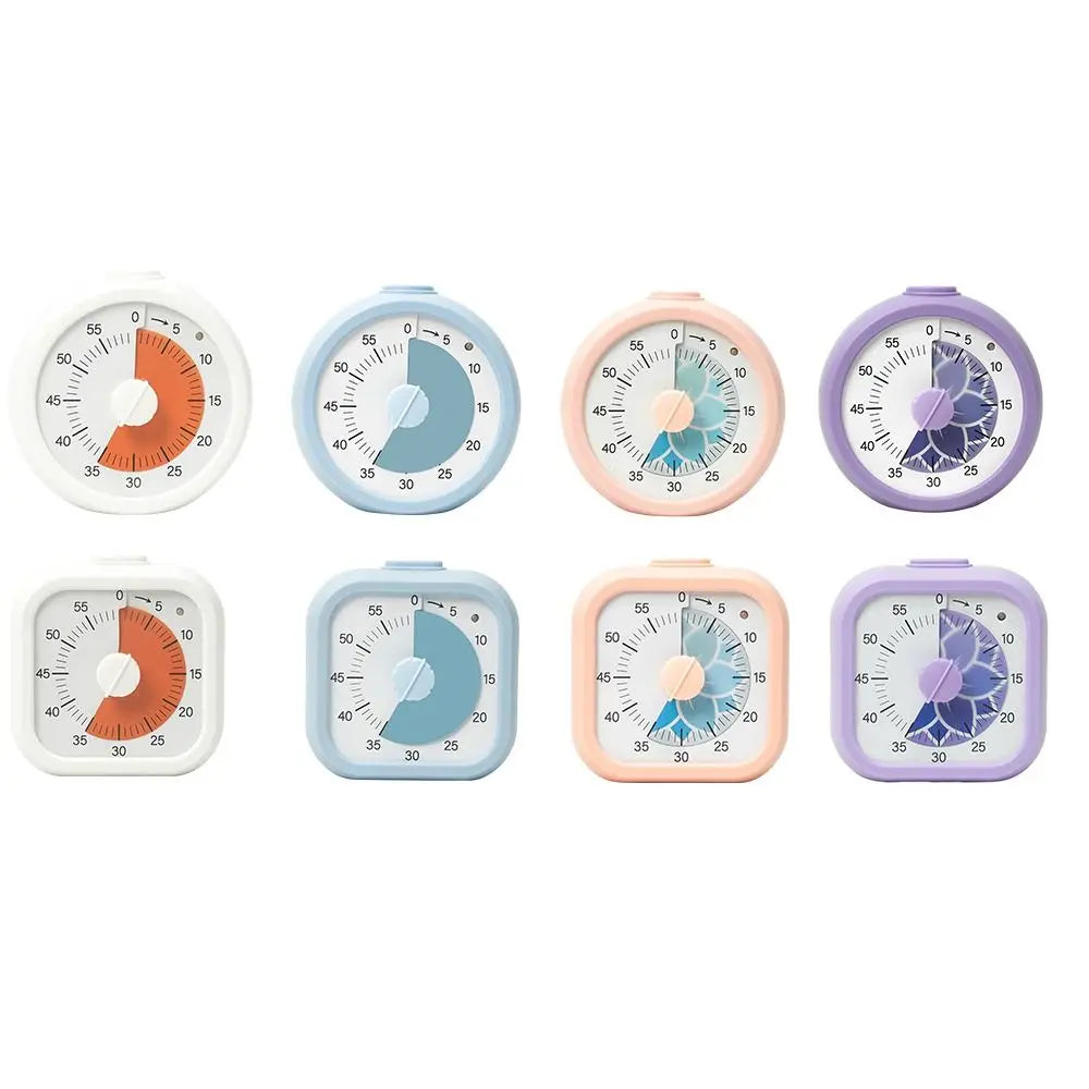 60 Minute Visual Timer Self Discipline Silent Operation Countdown Alarm Clock Square / Round Design Visualization