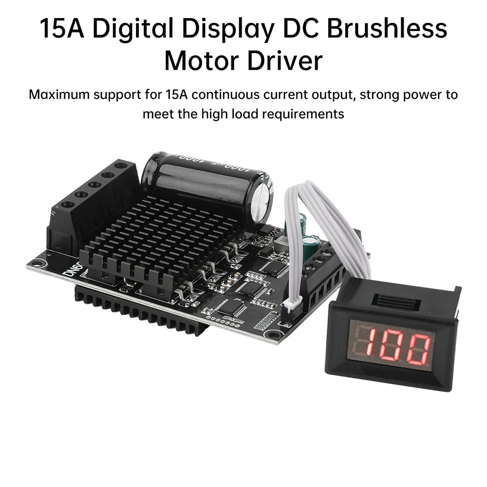 DC 6-80V BLDC Three Phase DC Brushless Motor Controller PWM High Power 1600W 20A Hall Motor Control Driver Board Motor Regulator