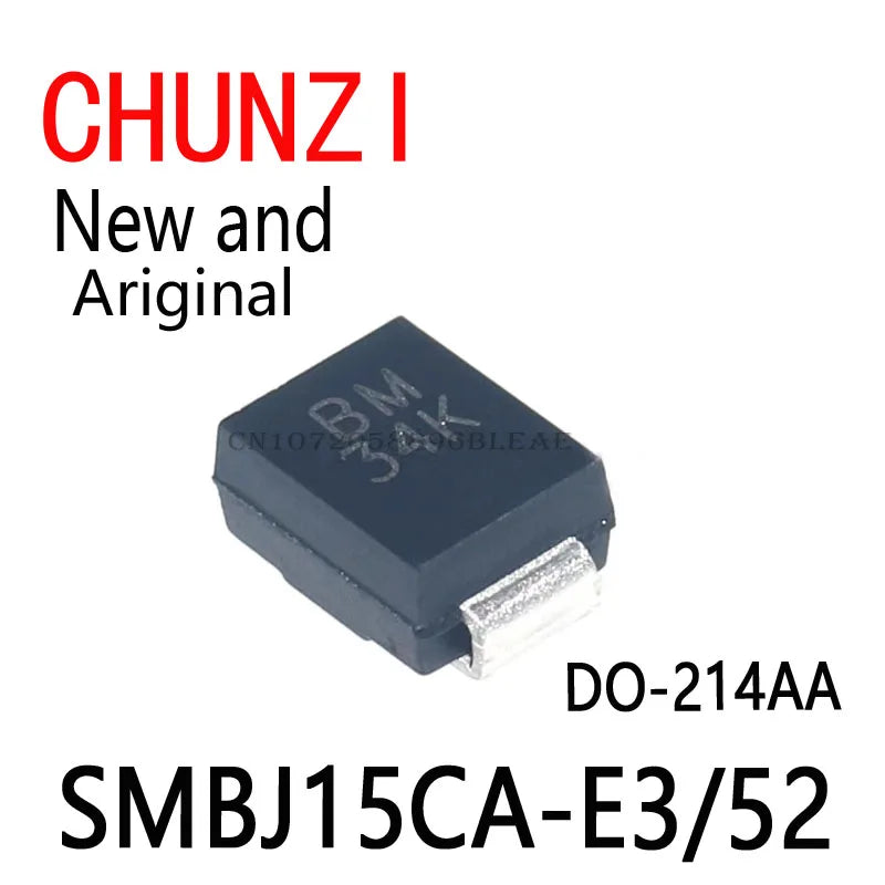 20pcs SMD TVS Diode SMBJ15CA BM 600W 15V Bidirectional Transient Suppression SMB DO-214AA SMBJ15CA-E3/52