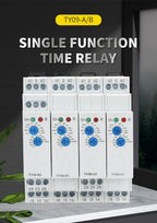 Din Rail Time Relay A Power-On Delay B Delay Disconnection AC/DC 12V-240V 16A 0.1S~10 Days Power-on delay automatic switch