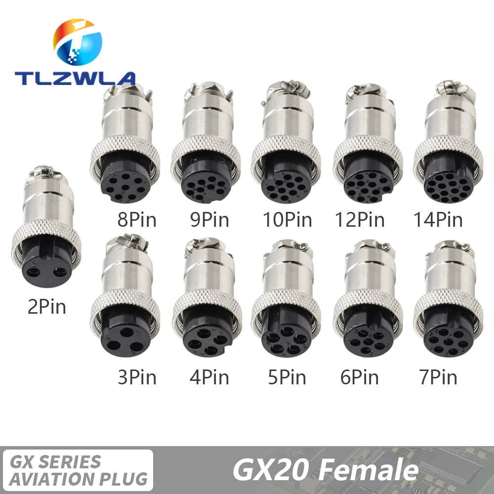 GX12 GX16 GX20 2/3/4/5/6/7/8/9/10 Pin Male Female Butting Wire Cable Circular Aviation Socket Plug Panel Connector Dropshipping