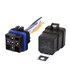 1PCS DC 12 24V 40A 4 5-Pin AMP Waterproof Relay Harness Tinned Copper Wires 5-PIN SPDT For  Boat Auto Fan Car relay With Socket