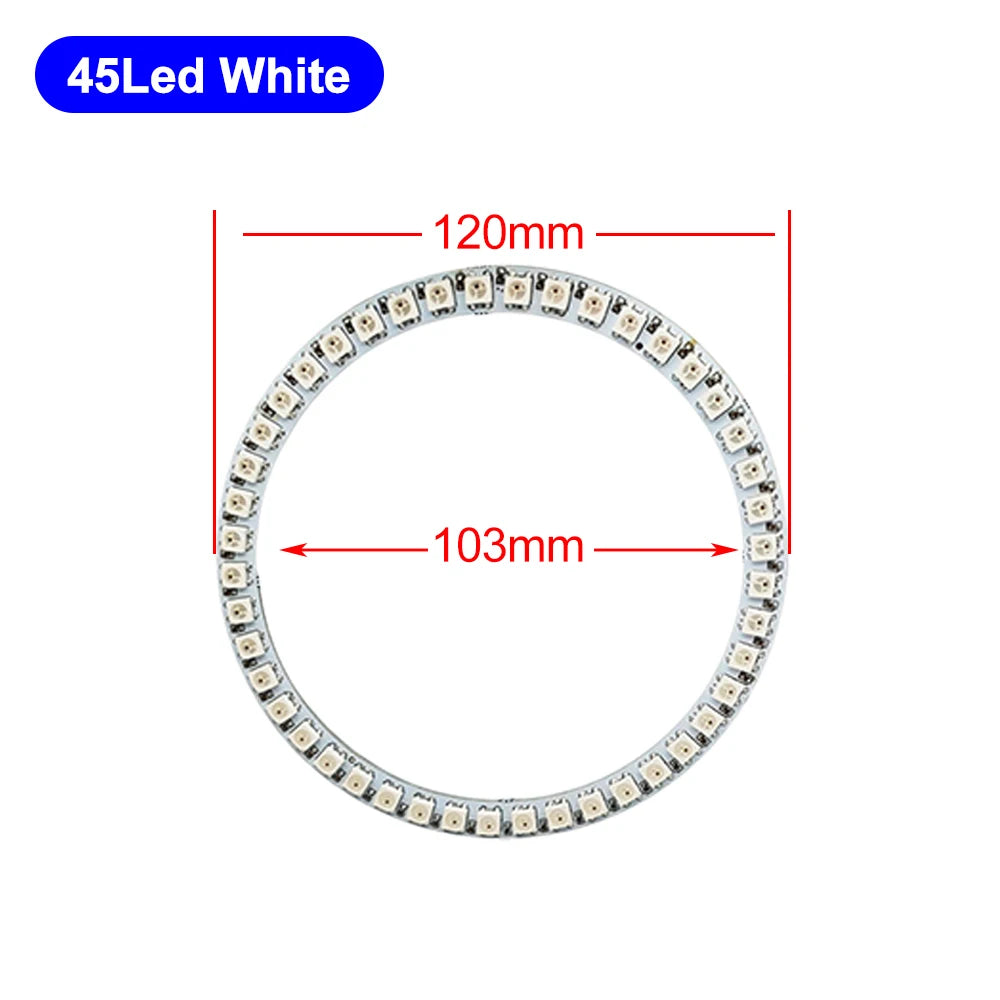 DC5V WS2812B DIY Led Ring Individually Addressable WS2812 IC Built-in 5050 RGB Round Modules Circle Arduino Light 8 To 148 Pixel