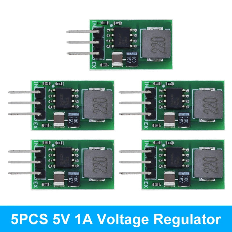 TZT DC 5.5-32V to 5V/1A Voltage Regulator Module Replace LM7805 5V Positive Voltage Regulators To 5V 1A Step-Down Module