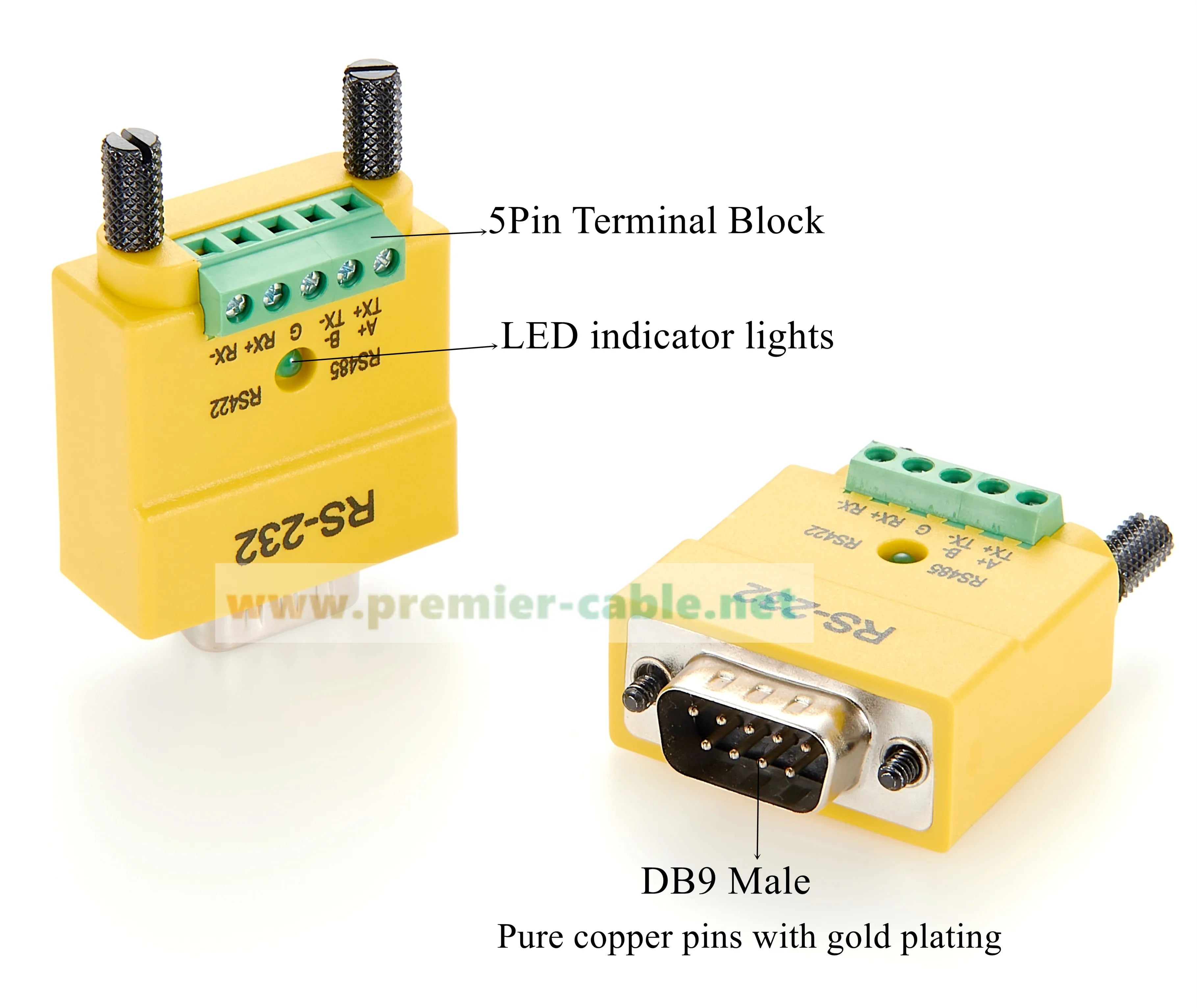DB9 Male RS232 to RS485 RS422 Adapter Converter D-Sub DB9 RS232 to RS485 RS422 Converter RS232 to RS422 Serial Port Converter
