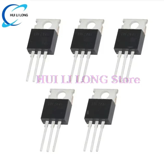 5/10/20pcs IRFZ44N IRFZ44 N-Channel Power MOSFET Transistor, International Rectifier Power 49A 55V 3-Pin TO-220