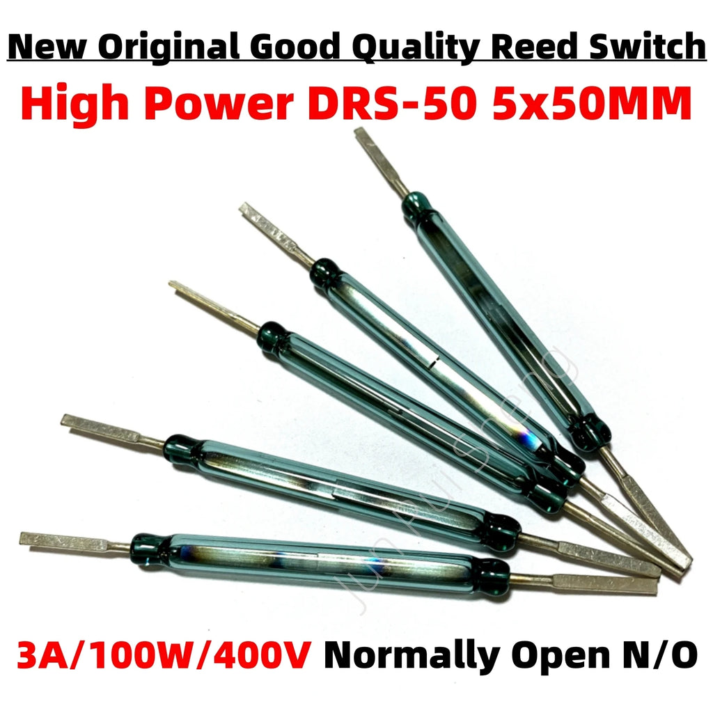 2/5/10PCS High Power Voltage DRS-50 Reed Switches 3A 100W 400V Normally Open N/O 5*50MM Magnetic Contact Switch Induction Sensor