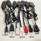 3.7V/7.4V USB Lithium Charging Cable SM-2P SM-4P JST XH2.54 PH2.0 MX2.0 1.25mm Adapter For RC Toy Car Drone Wide Compatibility