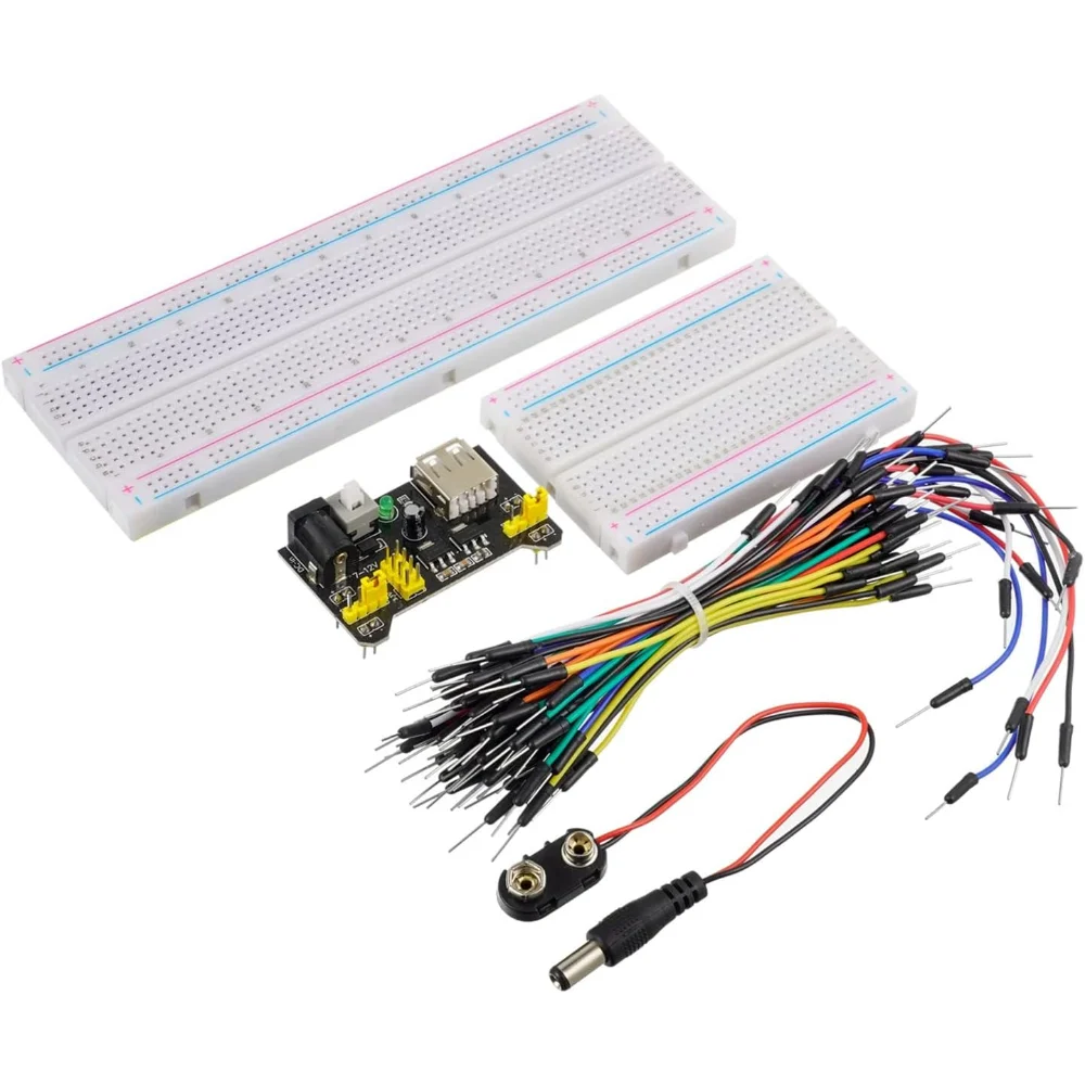 830/400/170 Points Breadboard Power Supply Kit with Jumper Wires, USB Cable, for Arduino Electronics Starter, STEM Learning, PC