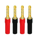 Musical Sound Banana Plugs for Speaker HI-FI Wire Audio Adapter Jack Amplifiers Connector for Speaker Stereo Cable