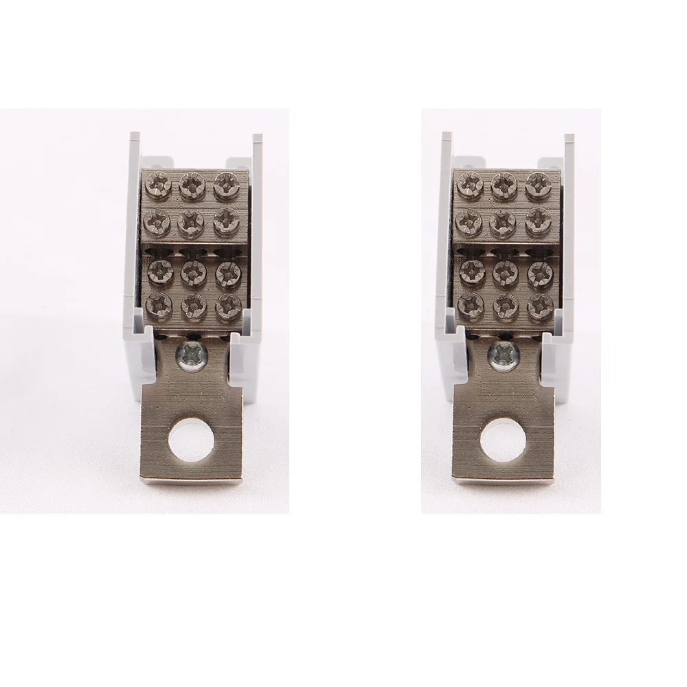 125A/250A Din Rail Terminal Block Distribution Box, 1 In 4/6 Out Power Junction Box, 10/16mm² Wire Connector for Circuit Breaker