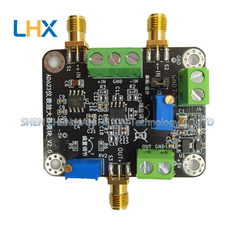 AD623 instrument single-end differential amplifier module millivolt microvolt voltage amplifier single power supply low noise