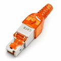 SUMMITEK CAT8 Cat7 CAT6A Tool-Free Connector RJ45 Termination Plug SFTP Zinc Alloy Shielded for Ethernet Cables POE