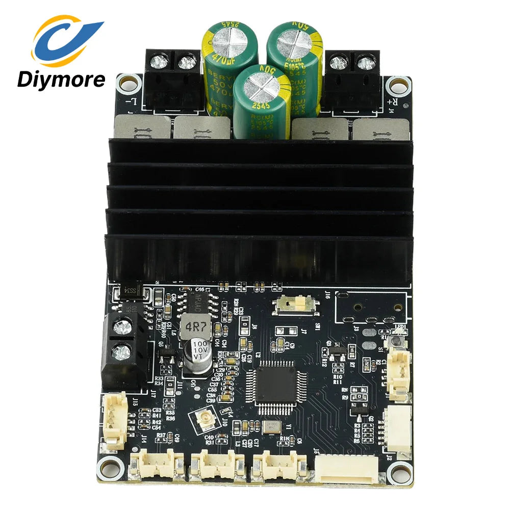 DC 9-30V Bluetooth Power Amplifier Module 2×100W Dual Channel APP Tuning Audio Board for Home Outdoor Speaker DIY Audio Upgrade