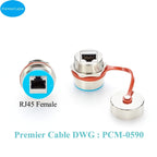 Rugged IP67 Waterproof RJ45 8P8C Female to Female Ethernet LAN Pass Through Coupler RJ45 Flush Panel Mount Socket Extender