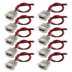 2pin USB Type C 5A Input Type Charging Socket With LED Lights Plate Waterproof USB-C Power Port TYPE-C Female Connector Jack