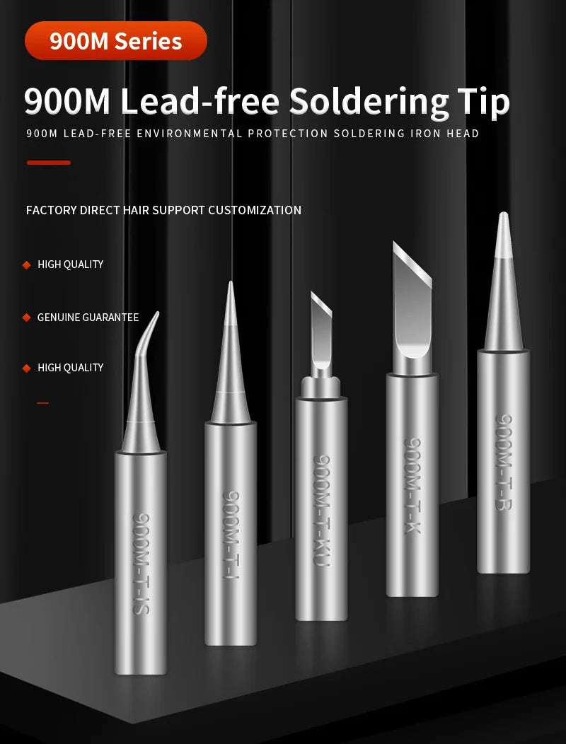 Handif 900M Soldering Iron Tips Lead-Free Pure Cooper Soldering Station Sting 900m Fit 936/937/938/969 Solder Station