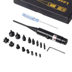 Tactical Red Green Barrel Bore Sight Kit for .177 to .50 Caliber Rifle Handgun Boresighter with Button Switch Airsoft Hunting