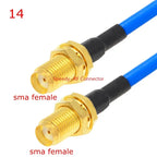 RG402 Coax Cable SMA To SMA Male Female Connector RPSMA To SMA Right Angle Crimp for RG402 High Frequency Test 50ohm Fast Brass
