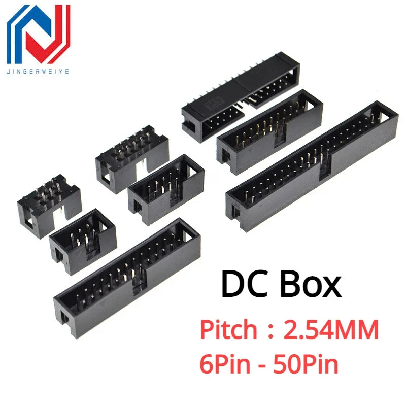 10Pcs Pitch 1.27mm 2.0mm 2.54mm Male Socket Straight IDC Box Headers PCB CONNECTOR DOUBLE ROW DC3 HEADER DIP 6/10/20/26/34/40Pin