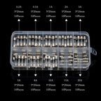 100pcs 5x20mm Fast Quick Blow Glass Tube Fuse Assortment Kit 0.25A 0.3A 0.5A 0.75A 1A 2A 3A 4A 5A 6A 8A 10 15 20A Glass Fuses