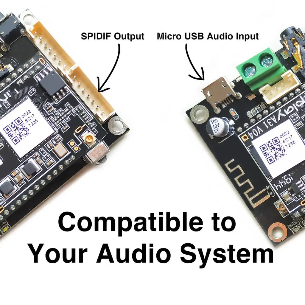 Up2Stream Pro V3 Wireless Audio Receiver Board Bluetooth Audio Recei Wireless Stereo Music Module Multiroom DIY WIFI Audio Board